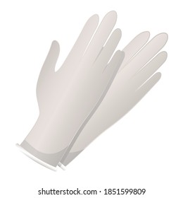 first AID gloves icon on white background vector illustration design