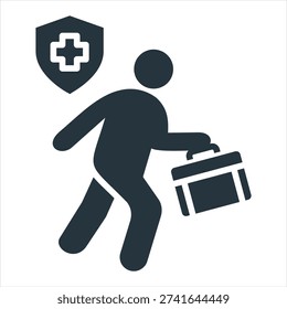 First Aid Glyph Icon Style Collection