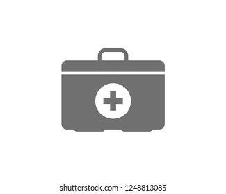 First aid icon, briefcase medical icon vector