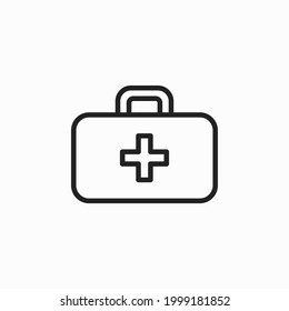 First aid icon design template vector isolated. Health, help and medical diagnostics vector illustration on isolated background. Doctor bag business concept.
