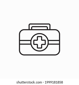 First aid icon design template vector isolated. Health, help and medical diagnostics vector illustration on isolated background. Doctor bag business concept.