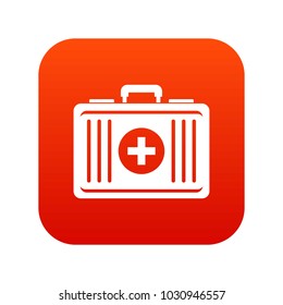First aid icon digital red for any design isolated on white vector illustration