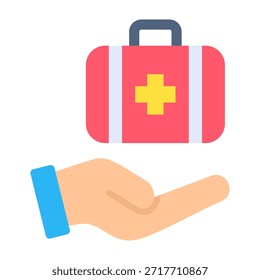 First Aid Icon Flat Design Vector Illustration