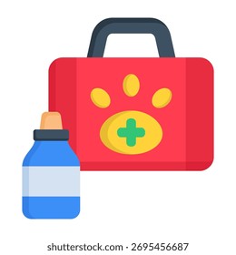 First Aid Icon Flat Style Vector Illustration
