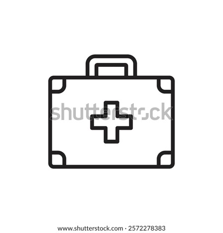 First Aid Icon Flat vector set outline