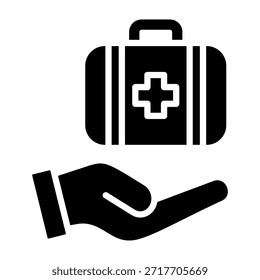 First Aid Icon Glyph Design Vector Illustration