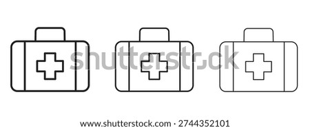 First aid icon Illustration Eps10. Line with editable stroke