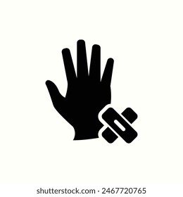 first aid icon, isolated black style icon