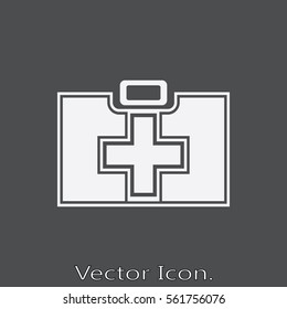 First aid icon isolated sign symbol and flat style for app, web and digital design. Vector illustration.