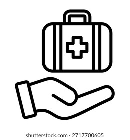 First Aid Icon Line Design Vector Illustration