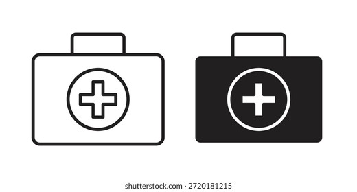 Icono de primeros auxilios en diseño de línea. Sencillo Vector de iconos