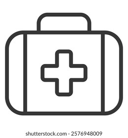 First Aid Icon Lineal Style Vector Illustration