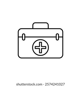 First aid icon linear logo isolated