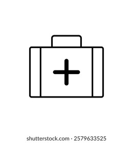 First aid icon logo sign set vector outline