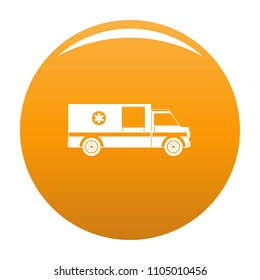 First aid icon. Simple illustration of first aid vector icon for any design orange