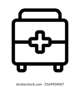 First aid icon with simple and line style
