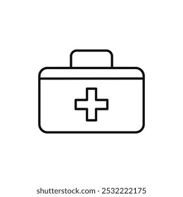 First aid icon. simple thin line icon.