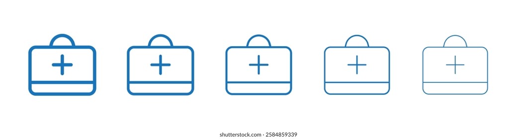First aid icon Symbol collection thin outline set