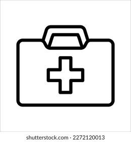 First aid icon, symbol cross safety medic, vector illustration on white background
