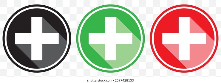 First aid icon symbol. Green FIRST AID sign with text and cross symbol Sign, Emergency medicine concept. first aid kit icon in linear style on white and transparent background. EPS 10.