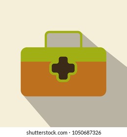 First aid Icon in trendy flat style isolated on background. Medical symbol for your web site design, logo, app, UI. Vector illustration