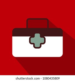 First aid Icon in trendy flat style isolated on background. Medical symbol for your web site design, logo, app, UI. Vector illustration