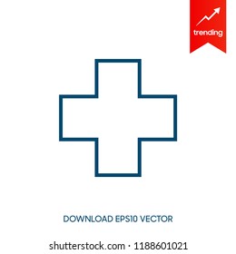 First aid Icon in trendy flat style isolated on grey background. Medical symbol for your web site design, logo, app, UI. Vector illustration, EPS10.