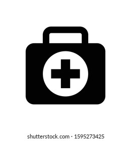 first aid icon vector black and white