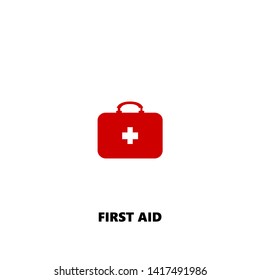 First Aid Icon. First Aid Vector Design. Sign Design. Red Color