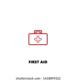 first aid icon. first aid vector design. sign design. red color