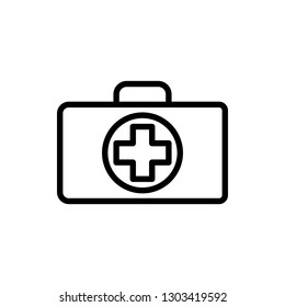 First Aid Icon Vector Illustration in Line Style for Any Purpose