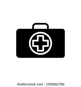 First Aid Icon Vector Illustration in Glyph Style for Any Purpose