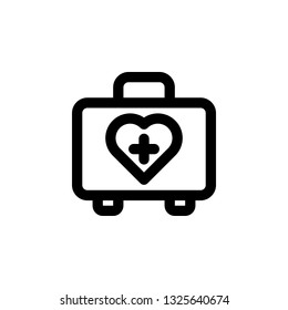 First Aid Icon Vector Illustration in Line Style for Any Purpose