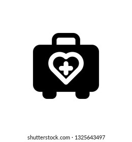 First Aid Icon Vector Illustration in Glyph Style for Any Purpose