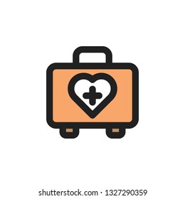 First Aid Icon Vector Illustration in Filled Style for Any Purpose