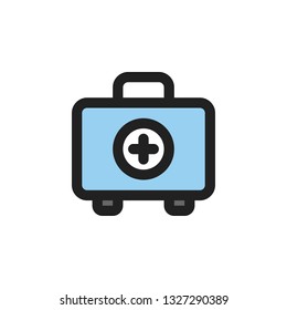 First Aid Icon Vector Illustration in Filled Style for Any Purpose