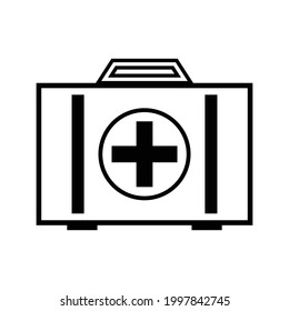 First Aid Icon Vector Illustration in Line Style for Any Purpose