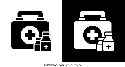 Icono de primeros auxilios Ilustración vectorial. Diseño De Estilo Plano Creado Para Una Flexibilidad Creativa En Versiones Claras Y Oscuras.