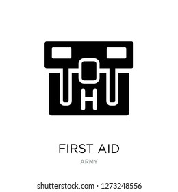 first aid icon vector on white background, first aid trendy filled icons from Army collection, first aid simple element illustration