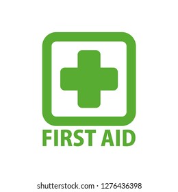 first aid icon, vector on white background editable eps10