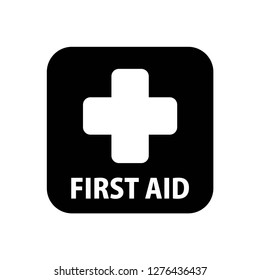 first aid icon, vector on white background editable eps10
