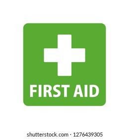 first aid icon, vector on white background editable eps10
