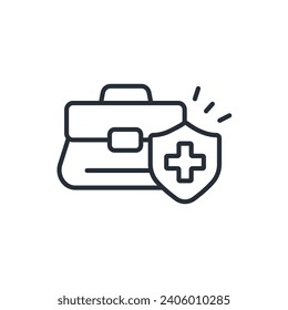 first aid icon. vector.Editable stroke.linear style sign for use web design,logo.Symbol illustration.