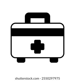 Icono de primeros auxilios con fondo blanco Vector Ilustración de stock