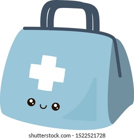 First aid, illustration, vector on white background.