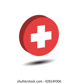 First Aid Isometric, Vector Logo Element