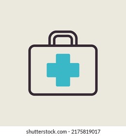 Icono vectorial de primer auxilio. Medicina y salud, signo de apoyo médico. Símbolo gráfico para diseño de aplicaciones y sitios web médicos, logotipo, aplicación, interfaz de usuario