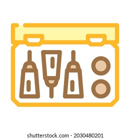 first aid kit with antidote color icon vector. first aid kit with antidote sign. isolated symbol illustration