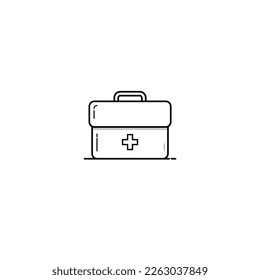 Gráficos vectores del icono de la bolsa del kit de primeros auxilios