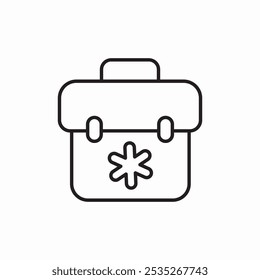 first aid kit bag icon sign vector